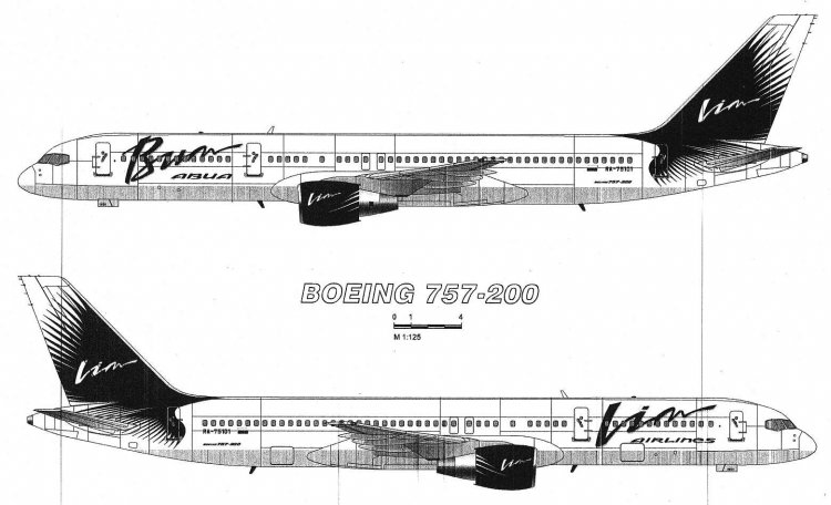 Как нарисовать боинг 757