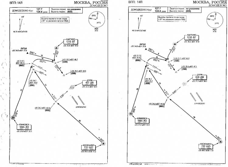 Домодедово схема захода