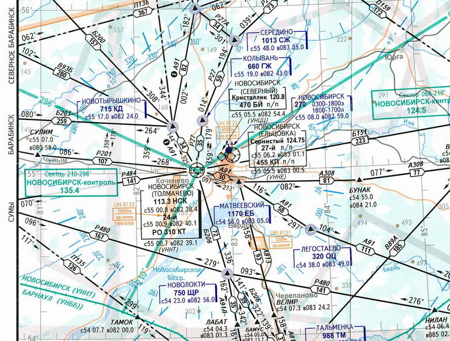 Карта воздушных трасс россии